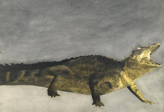 {{ product_title }} Fine Art Print | {{ product_vendor }} Jakero77 Léon Spilliaert - Crocodile on Gray Background (1933) Fine Art Print Art Print  Jakero77