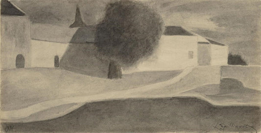 {{ product_title }} Fine Art Print | {{ product_vendor }} Jakero77 Léon Spilliaert - Paysage Villageois (1931) Fine Art Print Art Print  Jakero77