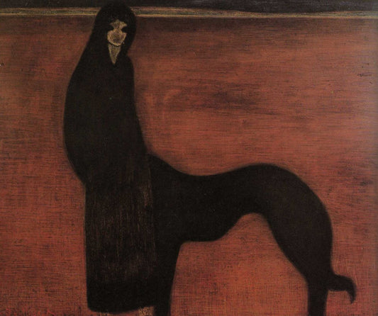 {{ product_title }} Fine Art Print | {{ product_vendor }} Jakero77 Léon Spilliaert - Young Woman and Dog (1913) Fine Art Print Art Print  Jakero77