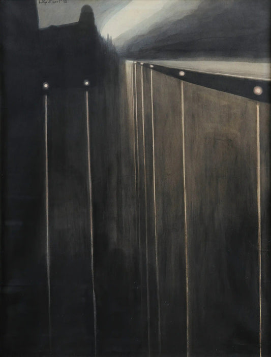 {{ product_title }} Fine Art Print | {{ product_vendor }} Jakero77 Léon Spilliaert - Ostend Sea Wall with Street Lights (1908) Fine Art Print Art Print  Jakero77