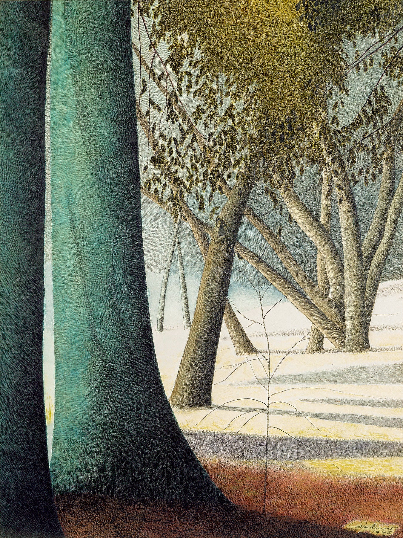{{ product_title }} Fine Art Print | {{ product_vendor }} Jakero77 Léon Spilliaert - A Forest of Beech Trunks (1945) Fine Art Print Art Print  Jakero77