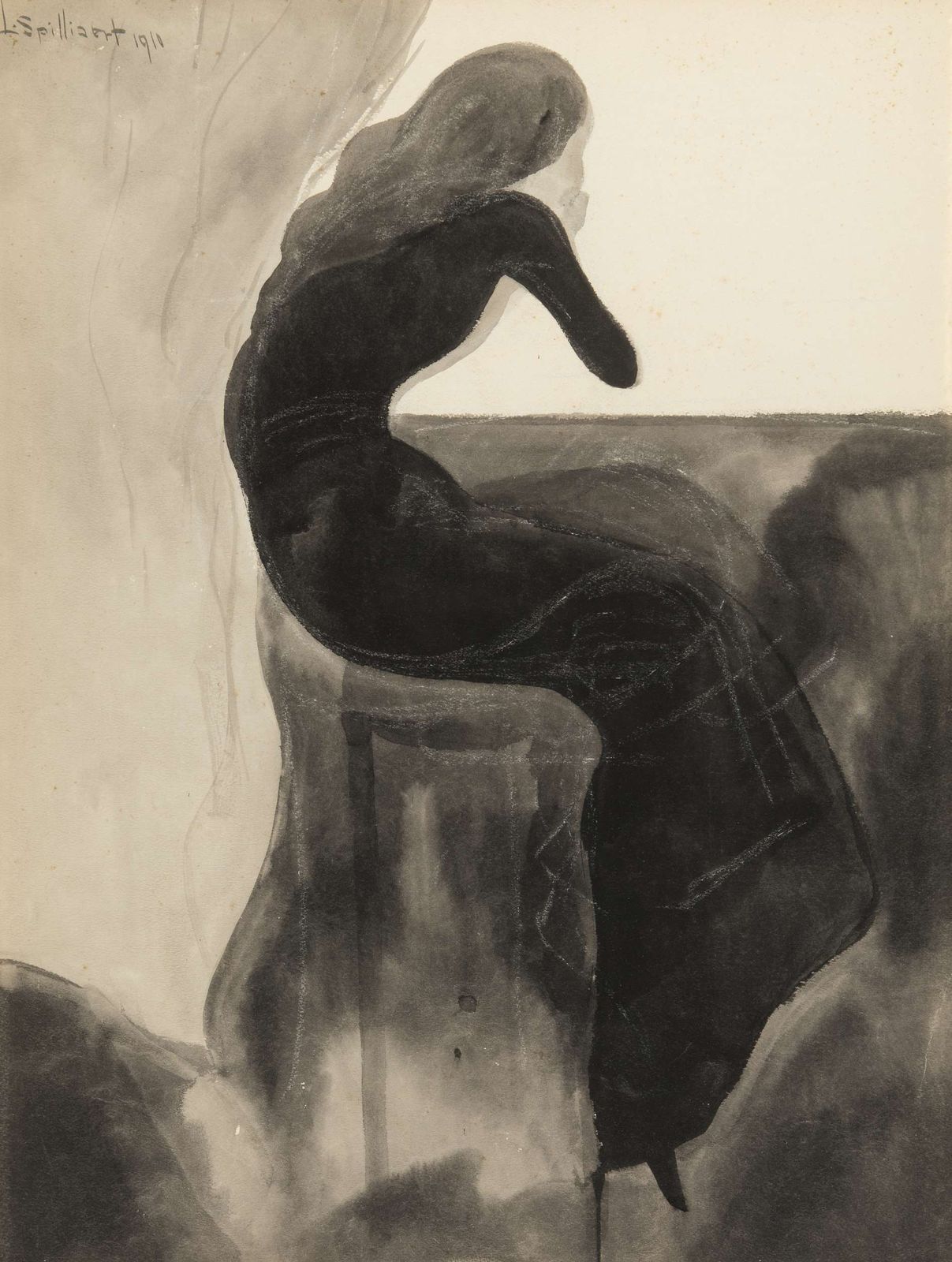 {{ product_title }} Fine Art Print | {{ product_vendor }} Jakero77 Léon Spilliaert - La Princesse Maleine (1910) Fine Art Print Art Print  Jakero77