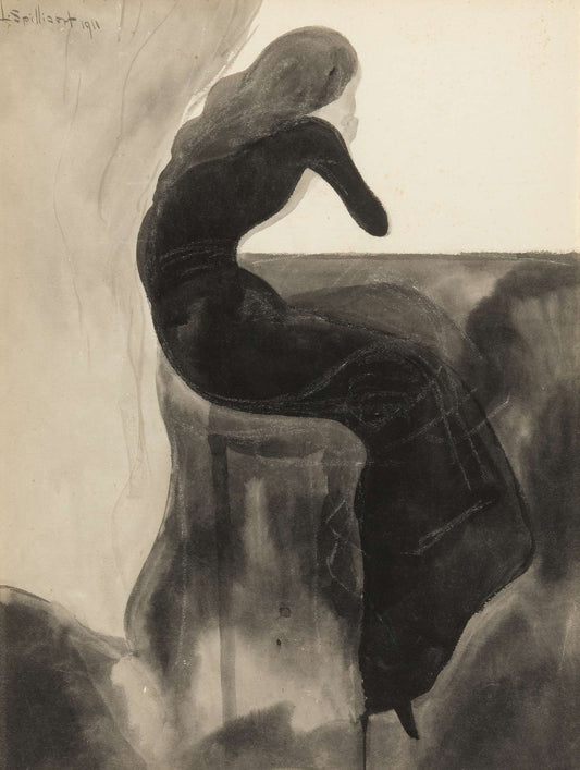 {{ product_title }} Fine Art Print | {{ product_vendor }} Jakero77 Léon Spilliaert - La Princesse Maleine (1910) Fine Art Print Art Print  Jakero77