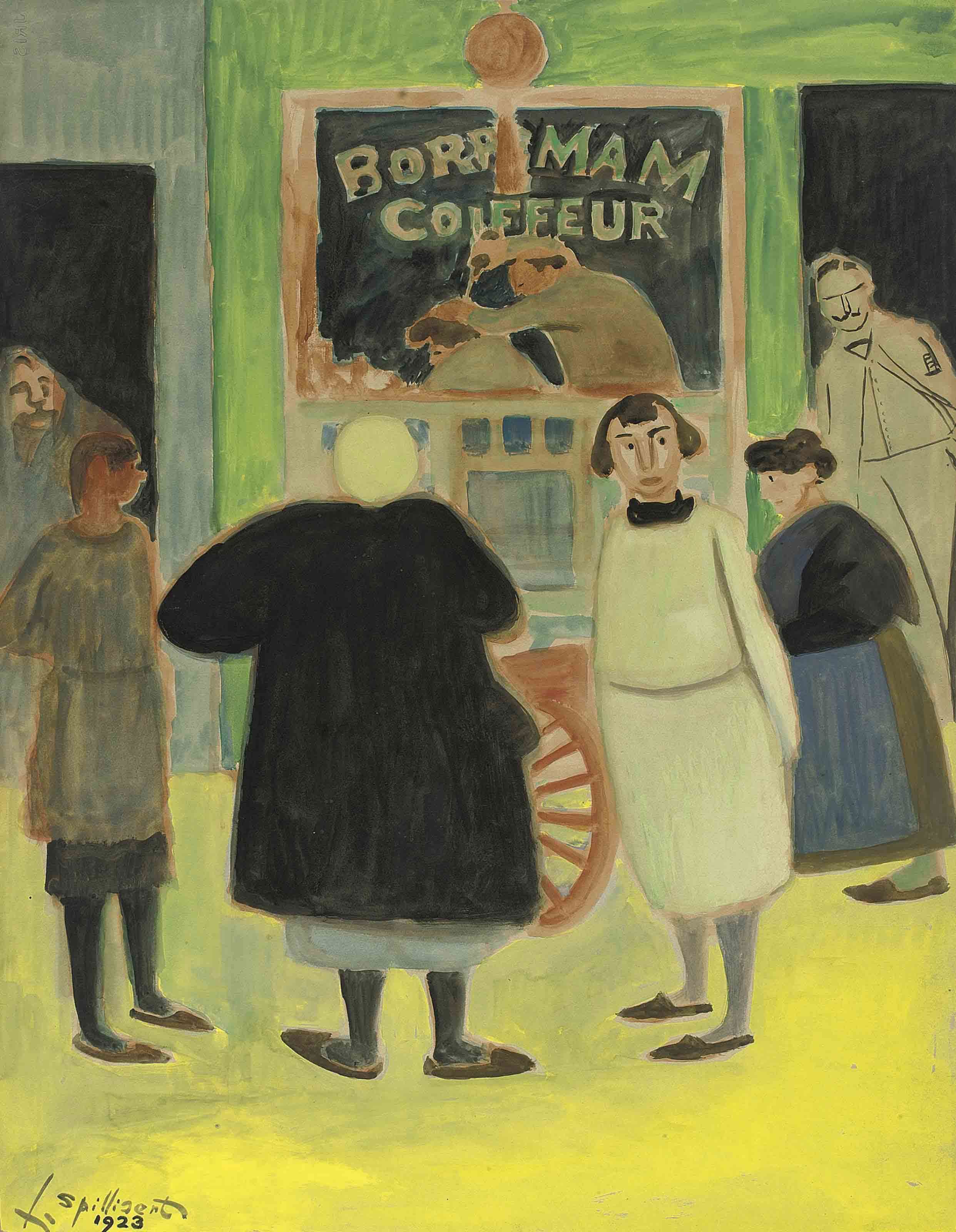 {{ product_title }} Fine Art Print | {{ product_vendor }} Jakero77 Léon Spilliaert - Borremam Coiffeur (1923) Barber Fine Art Print Art Print  Jakero77
