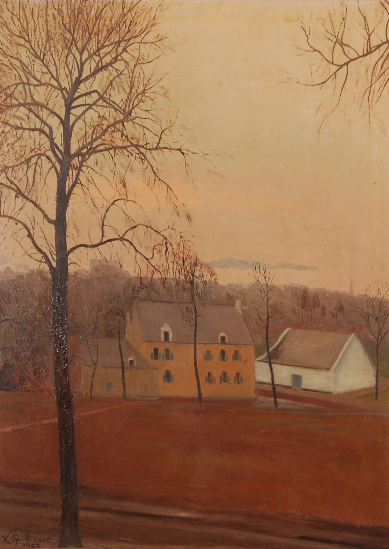 {{ product_title }} Fine Art Print | {{ product_vendor }} Jakero77 Leon Spilliaert - Le Karreveld en Hiver (1922) Winter Fine Art Print Art Print  Jakero77