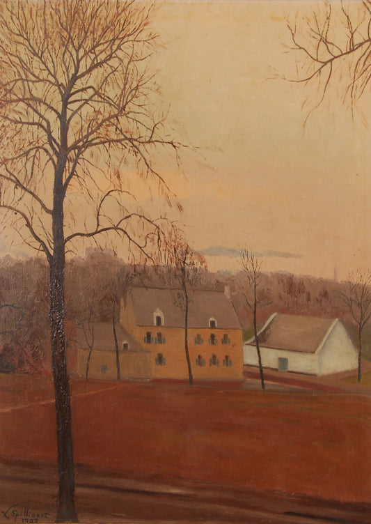 {{ product_title }} Fine Art Print | {{ product_vendor }} Jakero77 Leon Spilliaert - Le Karreveld en Hiver (1922) Winter Fine Art Print Art Print  Jakero77