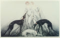 {{ product_title }} Fine Art Print | {{ product_vendor }} Jakero77 Louis Icart - Coursing III (1930) Two Ladies Three Greyhounds Fine Art Print Art Print  Jakero77