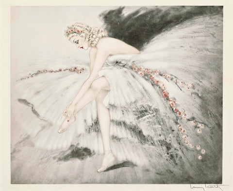 Louis Icart - Fair Dancer (1939) Ballerina Angel Dress - 17"x22" Fine Art Print