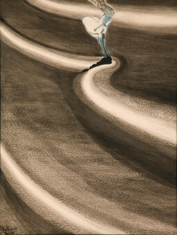 Léon Spilliaert - Little Girls on Rocks Infront of Waves (1908) - 17"x22" Print