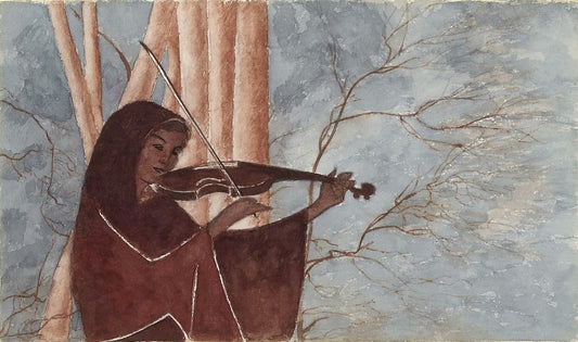 {{ product_title }} Fine Art Print | {{ product_vendor }} Jakero77 Léon Spilliaert - La Musicienne (1942) Violinist Fine Art Print Art Print  Jakero77