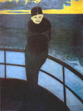 {{ product_title }} Fine Art Print | {{ product_vendor }} Jakero77 Léon Spilliaert - The Crossing (1913) Sea Voyage Fine Art Print Art Print  Jakero77