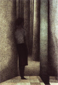 {{ product_title }} Fine Art Print | {{ product_vendor }} Jakero77 Léon Spilliaert - The Open Door (1945) Fine Art Print Art Print  Jakero77