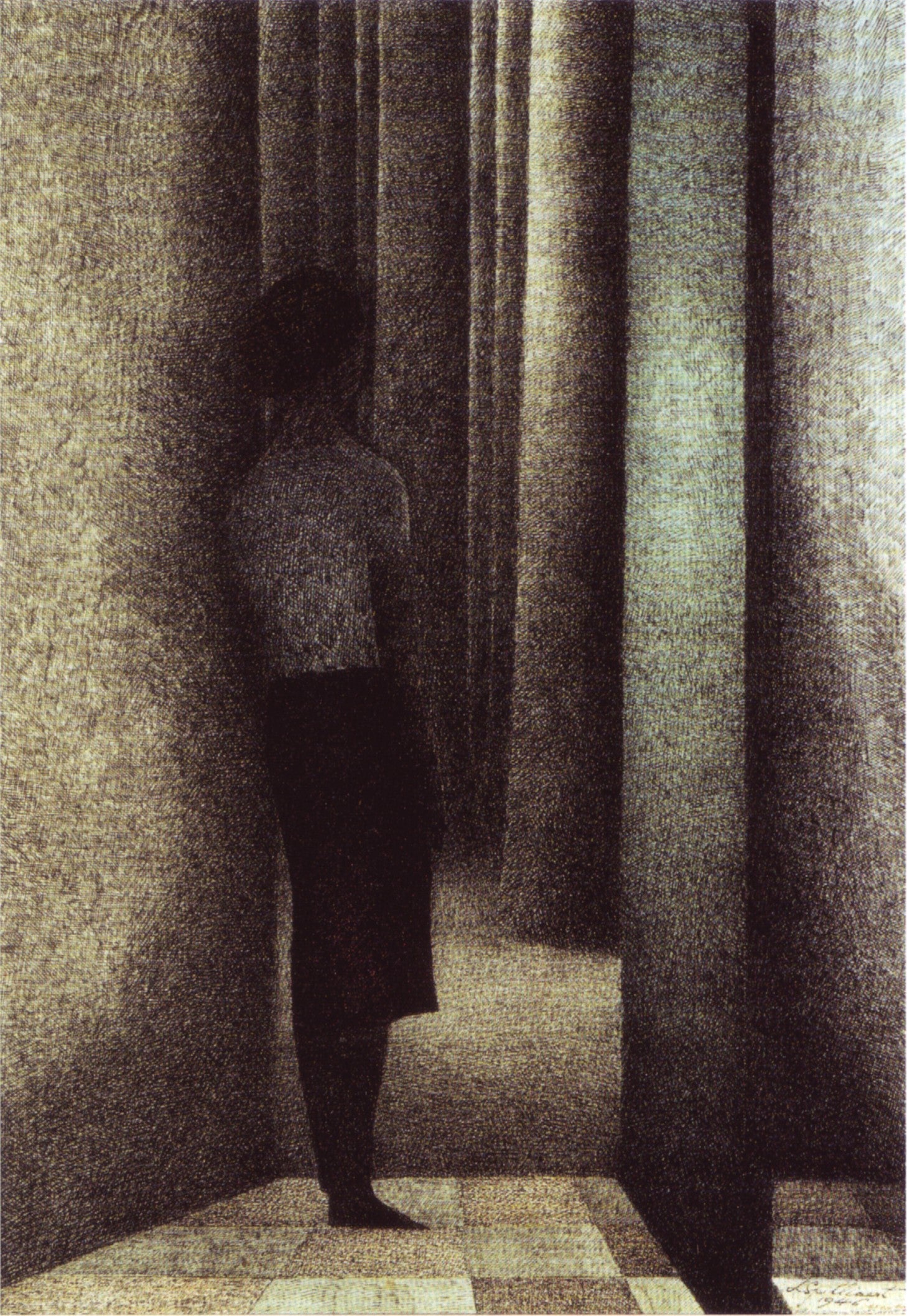 {{ product_title }} Fine Art Print | {{ product_vendor }} Jakero77 Léon Spilliaert - The Open Door (1945) Fine Art Print Art Print  Jakero77