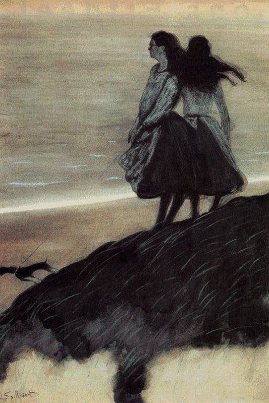 {{ product_title }} Fine Art Print | {{ product_vendor }} Jakero77 Léon Spilliaert - Girls on a Dune (circa 1920s) Fine Art Print Art Print  Jakero77