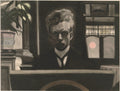 {{ product_title }} Fine Art Print | {{ product_vendor }} Jakero77 Léon Spilliaert - Self Portrait at Easel (1908) Fine Art Print Art Print  Jakero77