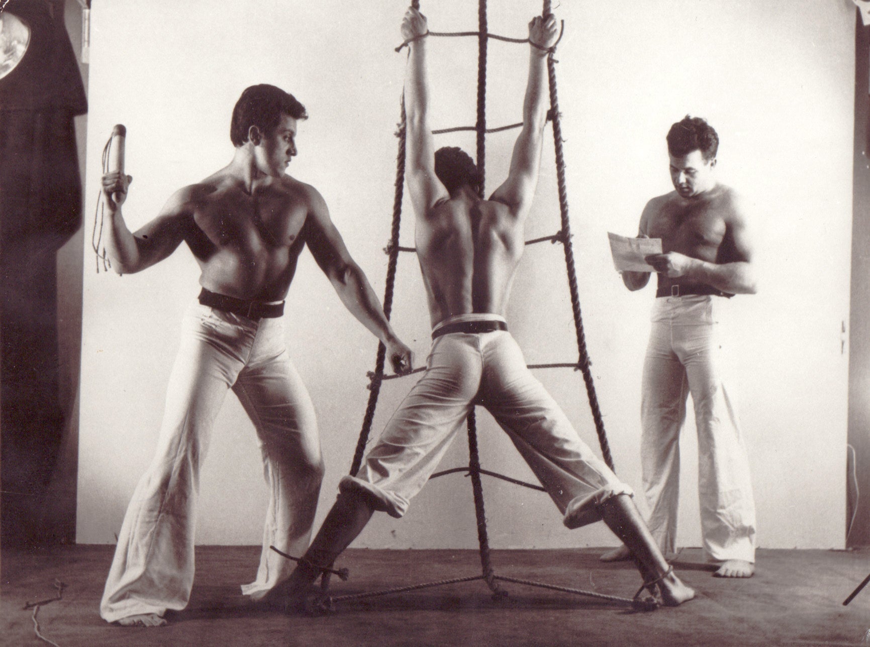 {{ product_title }} Fine Art Print | {{ product_vendor }} Jakero77 Navy Sailor Flogged in the Rigging (1960s) Gay Interest Fine Art Print Art Print  Jakero77