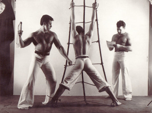 {{ product_title }} Fine Art Print | {{ product_vendor }} Jakero77 Navy Sailor Flogged in the Rigging (1960s) Gay Interest Fine Art Print Art Print  Jakero77