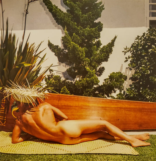 {{ product_title }} Fine Art Print | {{ product_vendor }} Jakero77 Bruce of LA - Keith May Nude Surfer Butt Grass Hat (1960s) Fine Art Print Art Print  Jakero77