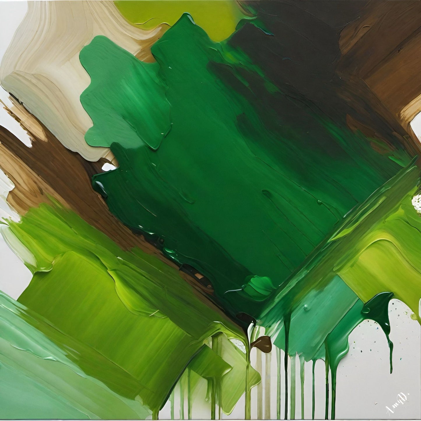 {{ product_title }} Fine Art Print | {{ product_vendor }} Jakero77 Amy Diab - Emerald Oasis A Study in Nature's Serenity (2023) Hand-Signed Fine Art Print Art Print  Jakero77