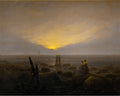 {{ product_title }} Fine Art Print | {{ product_vendor }} Jakero77 Caspar David Friedrich - Moonrise Over the Sea (1821) Fine Art Print Art Print  Jakero77