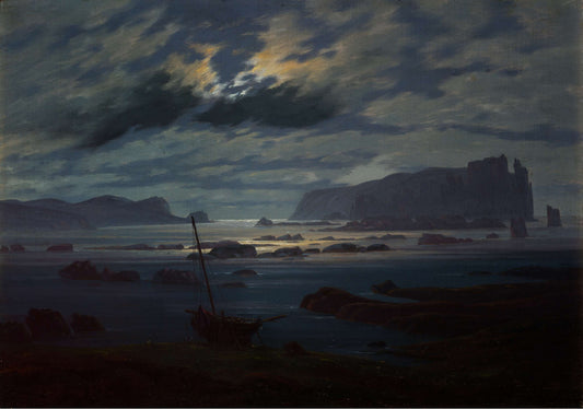 {{ product_title }} Fine Art Print | {{ product_vendor }} Jakero77 Caspar David Friedrich - Northern Sea in the Moonlight (1823-24) Fine Art Print Art Print  Jakero77