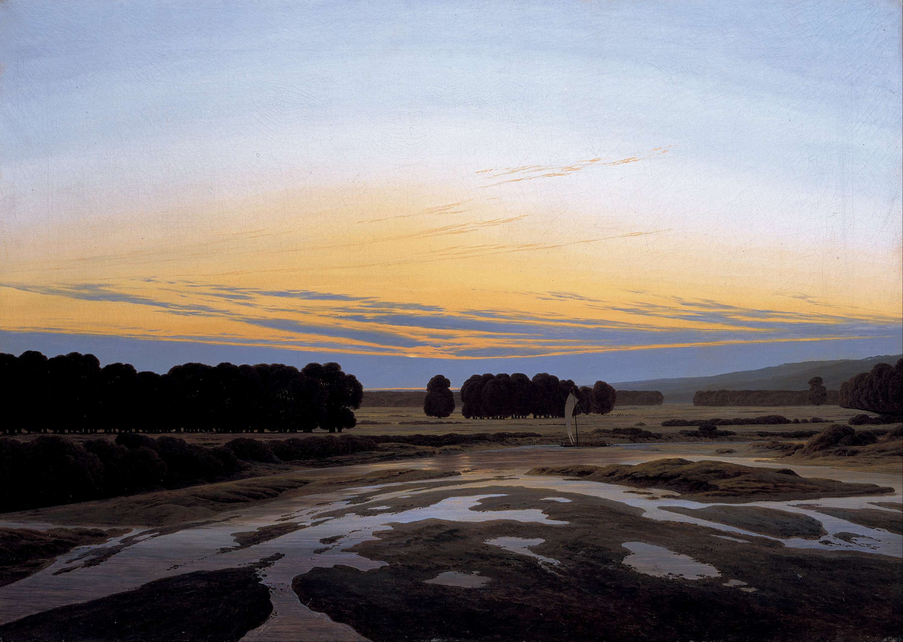 {{ product_title }} Fine Art Print | {{ product_vendor }} Jakero77 Caspar David Friedrich - The Grosse Gehege Near Dresden (1832) Fine Art Print Art Print  Jakero77