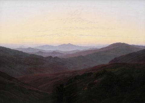 Caspar David Friedrich - Giant Mountains, Riesengebirge (1830–35) - 17"x22" Print