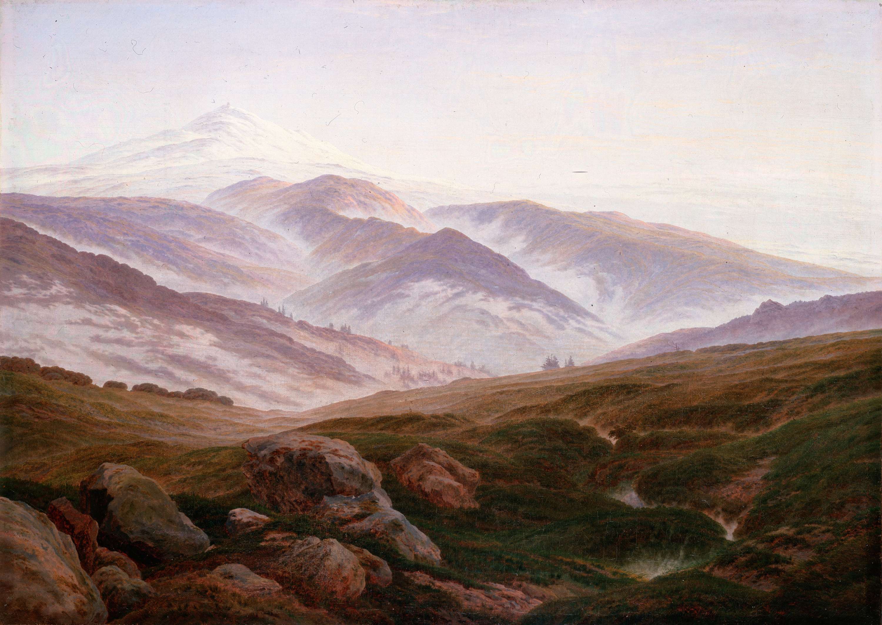 {{ product_title }} Fine Art Print | {{ product_vendor }} Jakero77 Caspar David Friedrich - Memories of the Giant Mountains (1835) Fine Art Print Art Print  Jakero77