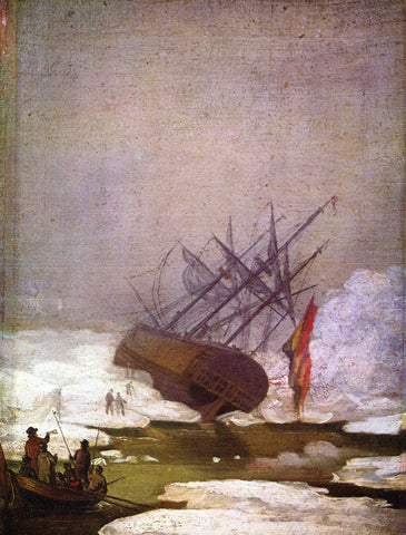 Caspar David Friedrich - Ship Wreck in the Sea of Ice (1798) - 17"x22" Art Print