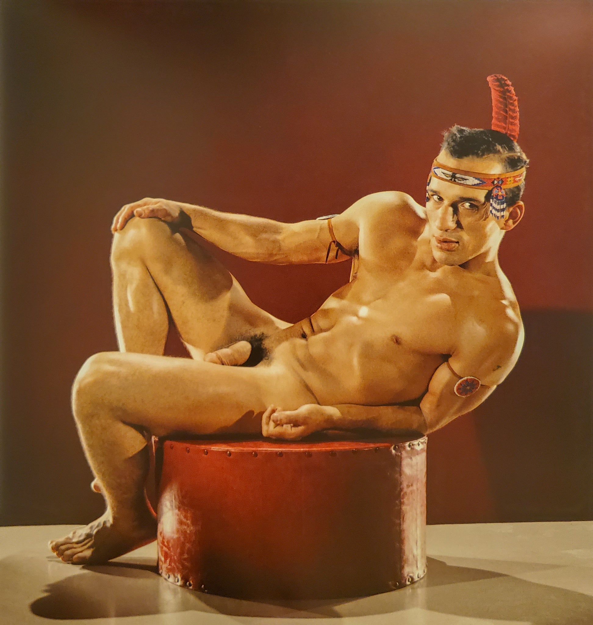 Bruce of LA - Vintage John Manning Nude Cock Native American Gay Interest (1960s) RARE Color Homoerotic - 17" x 22" Fine Art Print