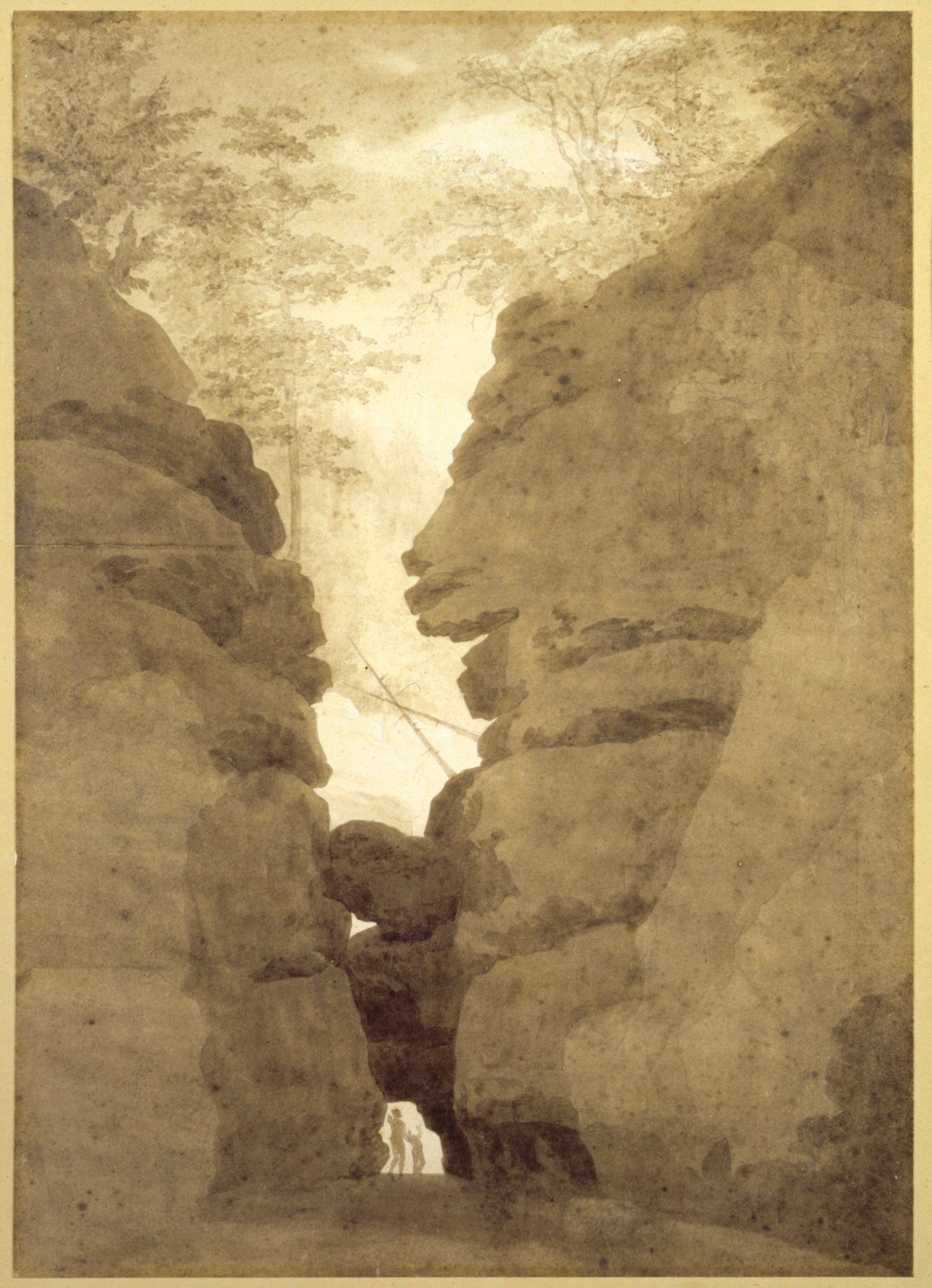 {{ product_title }} Fine Art Print | {{ product_vendor }} Jakero77 Caspar David Friedrich - Rock Arch in the Uttewalder Grund (1801) Fine Art Print Art Print  Jakero77