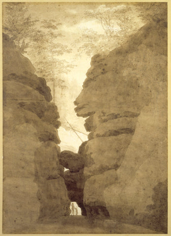 Caspar David Friedrich - Rock Arch in the Uttewalder Grund (1801) - 17" x 22" Fine Art Print