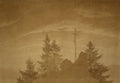 {{ product_title }} Fine Art Print | {{ product_vendor }} Jakero77 Caspar David Friedrich - Cross in the Mountains (1805) Fine Art Print Art Print  Jakero77