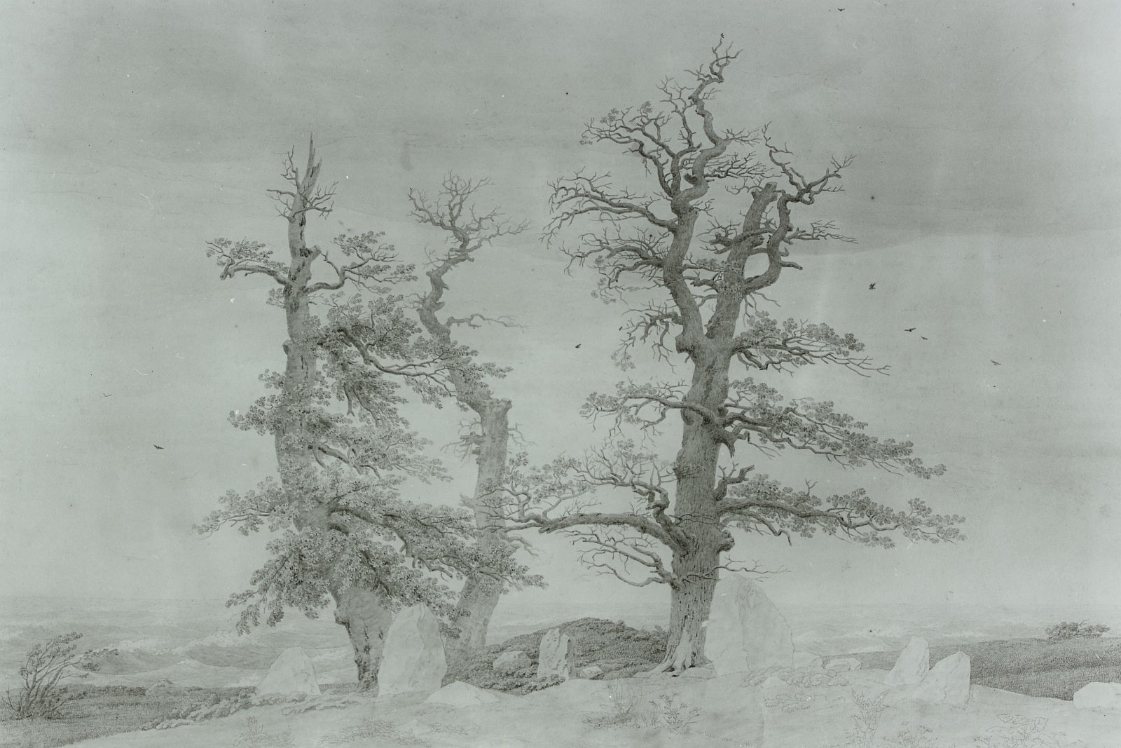 {{ product_title }} Fine Art Print | {{ product_vendor }} Jakero77 Caspar David Friedrich - Grave by the Sea (1807) Fine Art Print Art Print  Jakero77