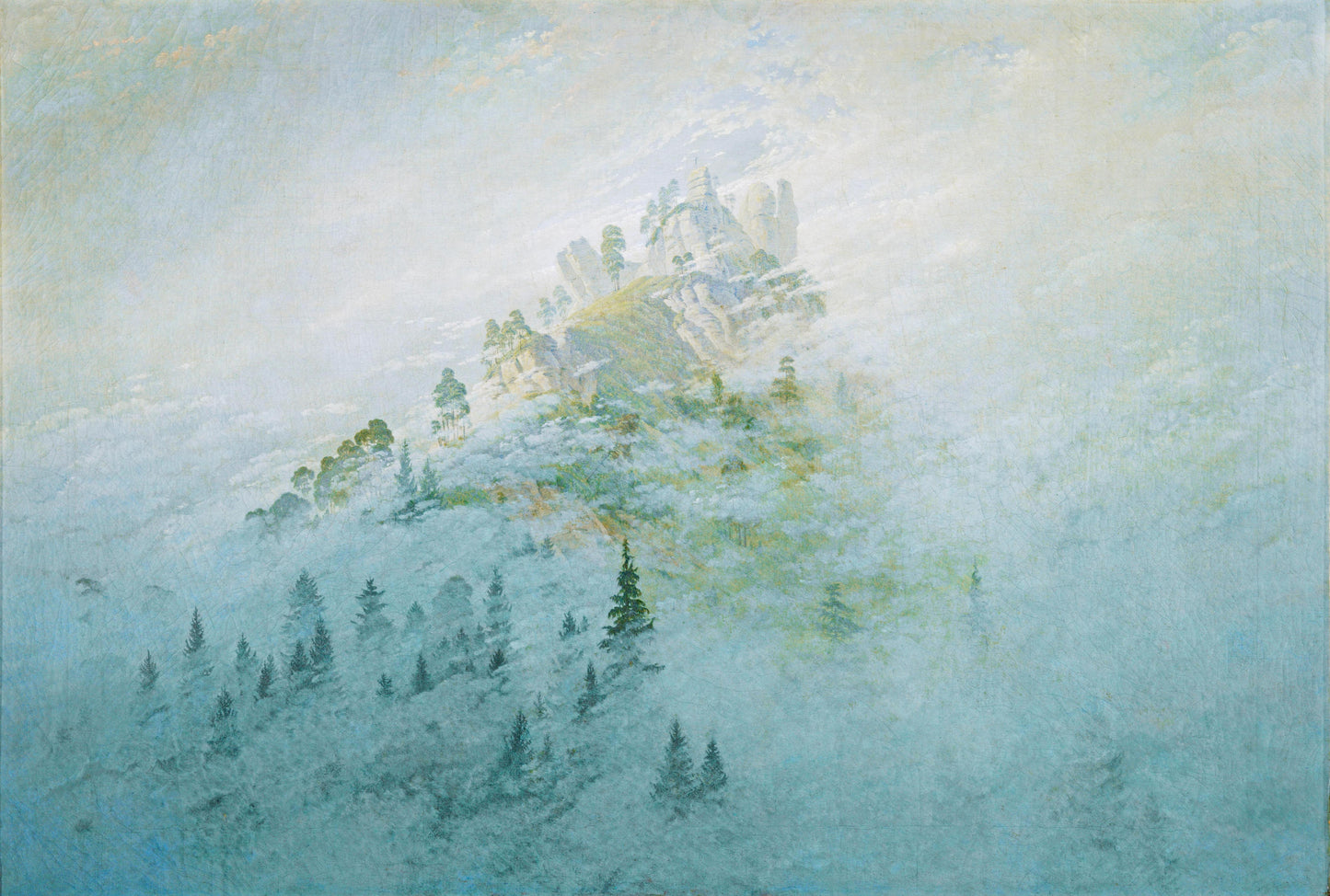 {{ product_title }} Fine Art Print | {{ product_vendor }} Jakero77 Caspar David Friedrich - Morning Mist in the Mountains (1808) Fine Art Print Art Print  Jakero77