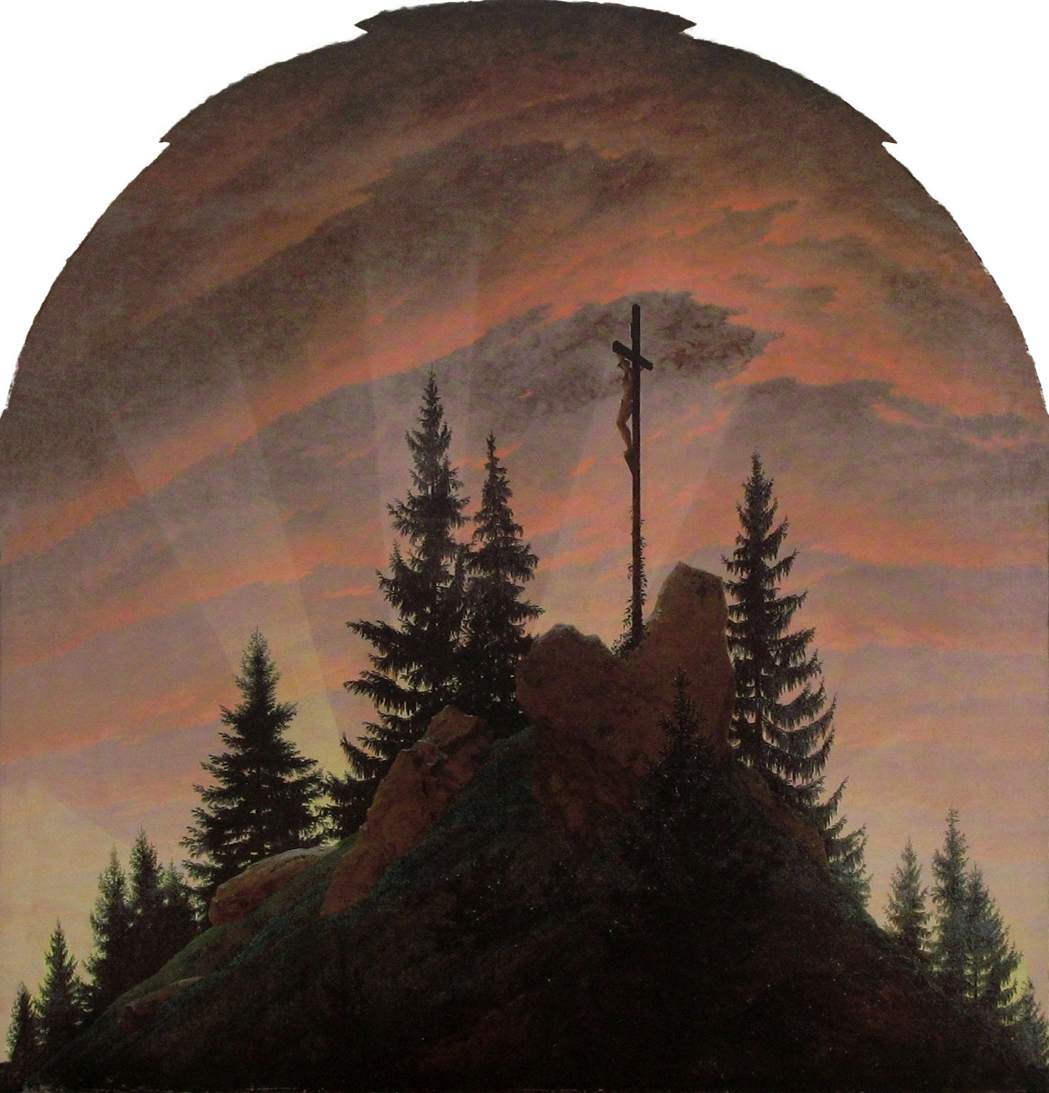 {{ product_title }} Fine Art Print | {{ product_vendor }} Jakero77 Caspar David Friedrich - Cross in the Mountains Tetschen Altar (1808) Fine Art Print Art Print  Jakero77