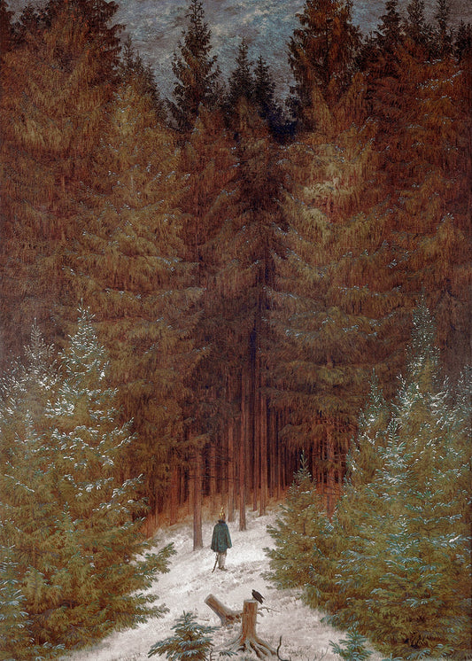 {{ product_title }} Fine Art Print | {{ product_vendor }} Jakero77 Caspar David Friedrich - The Chasseur in the Forest (1814) Fine Art Print Art Print  Jakero77