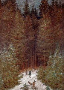 Caspar David Friedrich - The Chasseur in the Forest (1814) - 17" x 22" Art Print