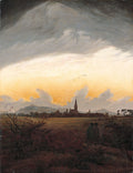 {{ product_title }} Fine Art Print | {{ product_vendor }} Jakero77 Caspar David Friedrich - Neubrandenburg Morning Mist (1816) Fine Art Print Art Print  Jakero77