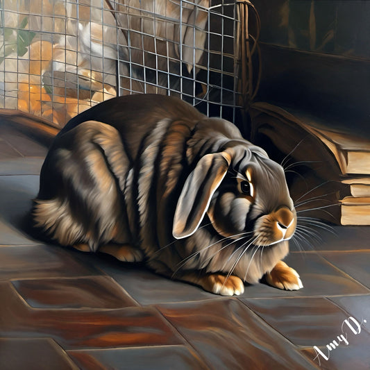 {{ product_title }} Fine Art Print | {{ product_vendor }} Jakero77 Amy Diab - Whispered Freedom (2024) Bunny Hand-Signed Fine Art Print Art Print  Jakero77