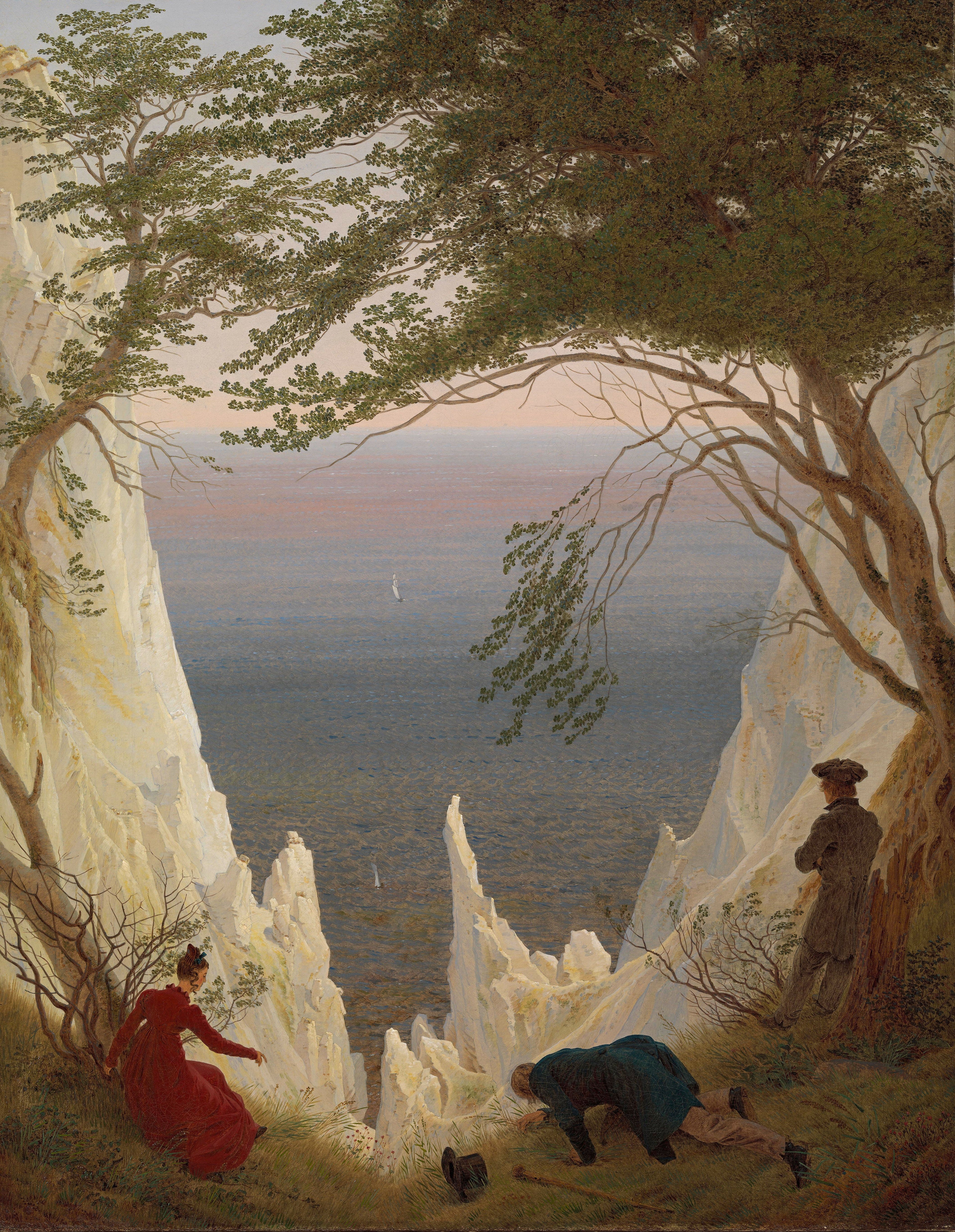 {{ product_title }} Fine Art Print | {{ product_vendor }} Jakero77 Caspar David Friedrich - Chalk Cliffs on Rügen (1818) Fine Art Print Art Print  Jakero77