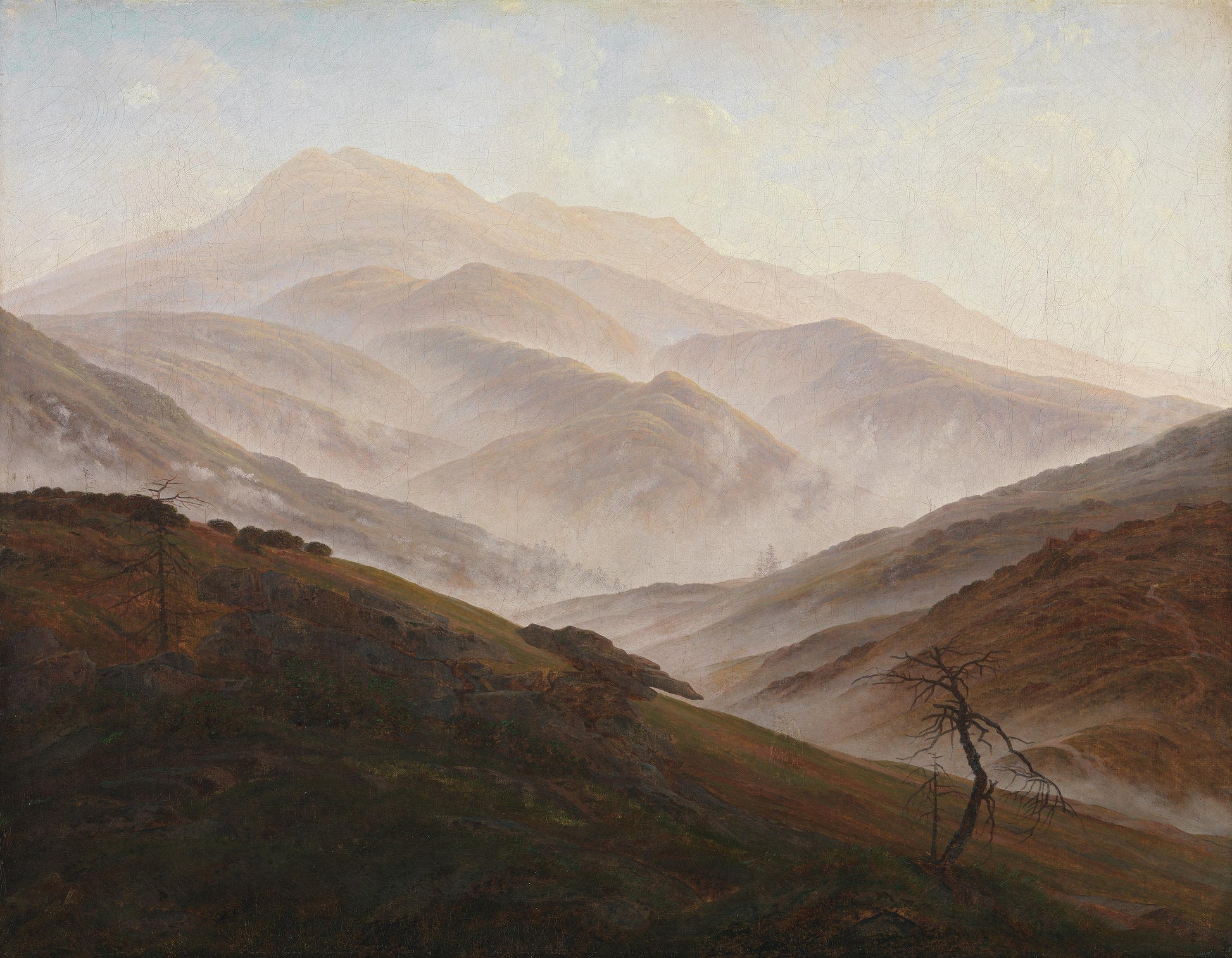 {{ product_title }} Fine Art Print | {{ product_vendor }} Jakero77 Caspar David Friedrich - Giant Mountains in Rising Fog (1819) Fine Art Print Art Print  Jakero77