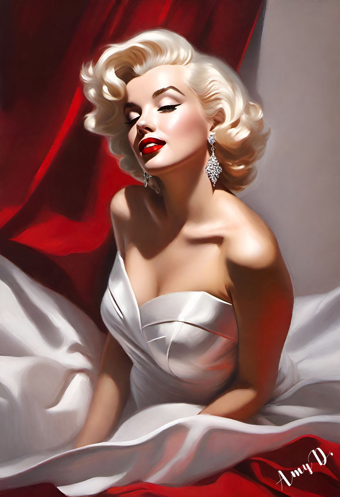 {{ product_title }} Fine Art Print | {{ product_vendor }} Jakero77 Amy Diab - The Scarlet Embrace (2024) Hand-Signed Fine Art Print Art Print  Jakero77