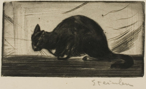 Théophile-Alexandre Steinlen - Cat Arching its Back (1898) - 17"x22" Art Print