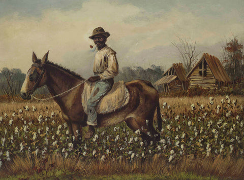 William Aiken Walker - Man with Pipe on a Horse (1880s) - 17"x22" Fine Art Print