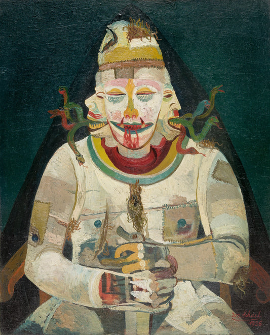 {{ product_title }} Fine Art Print | {{ product_vendor }} Jakero77 Josef Scharl - Three-Headed Man (1936) Fine Art Print Art Print  Jakero77