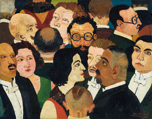 Josef Scharl - Grosse Gesellschaft, Theaterpause (1930) - 17"x22" Fine Art Print