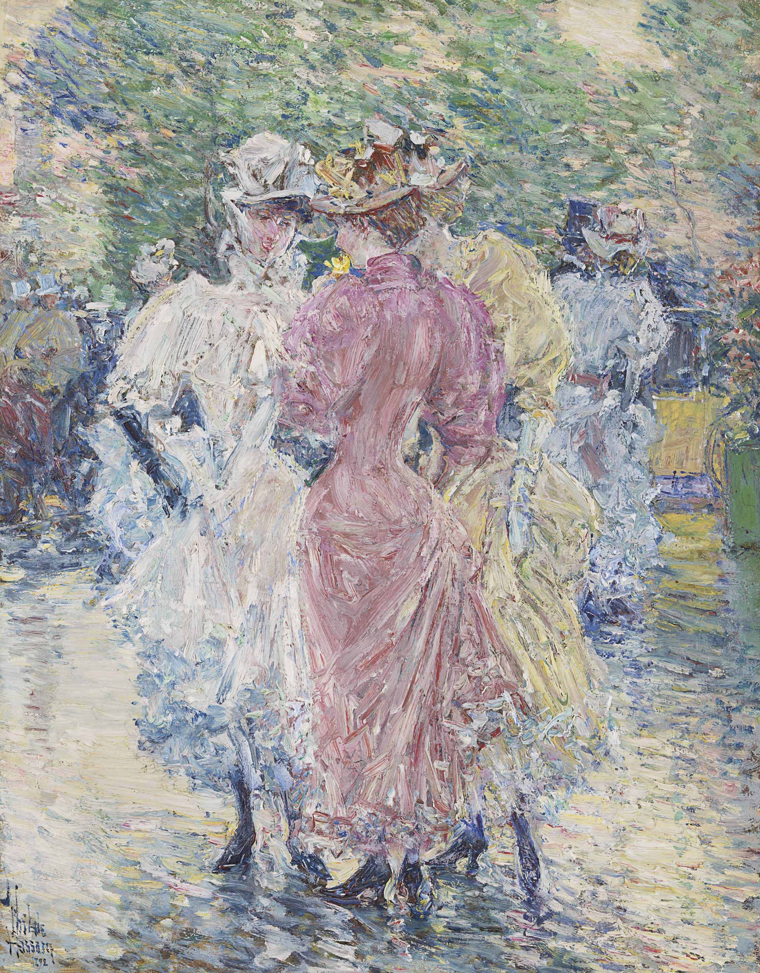 {{ product_title }} Fine Art Print | {{ product_vendor }} Jakero77 Childe Hassam - Conversation on the Avenue (1892) Fine Art Print Art Print  Jakero77