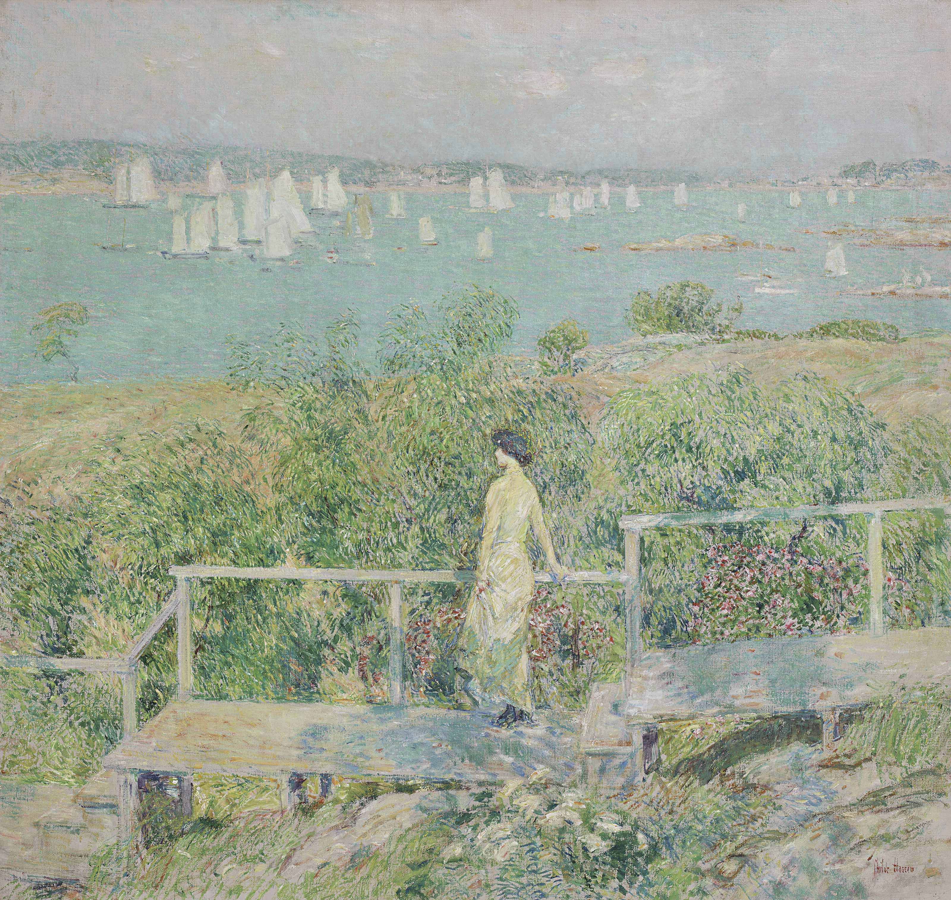 {{ product_title }} Fine Art Print | {{ product_vendor }} Jakero77 Childe Hassam - The Yachts, Gloucester Harbor (1899) Fine Art Print Art Print  Jakero77
