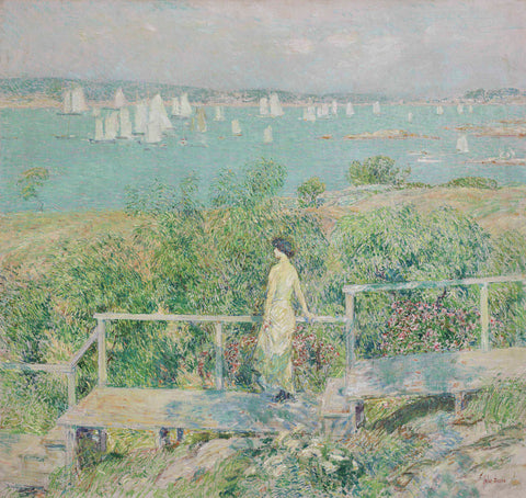 Childe Hassam - The Yachts, Gloucester Harbor (1899) - 17" x 22" Fine Art Print